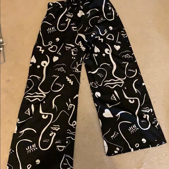 Satan black and white pajama pants - Picture 2 of 3